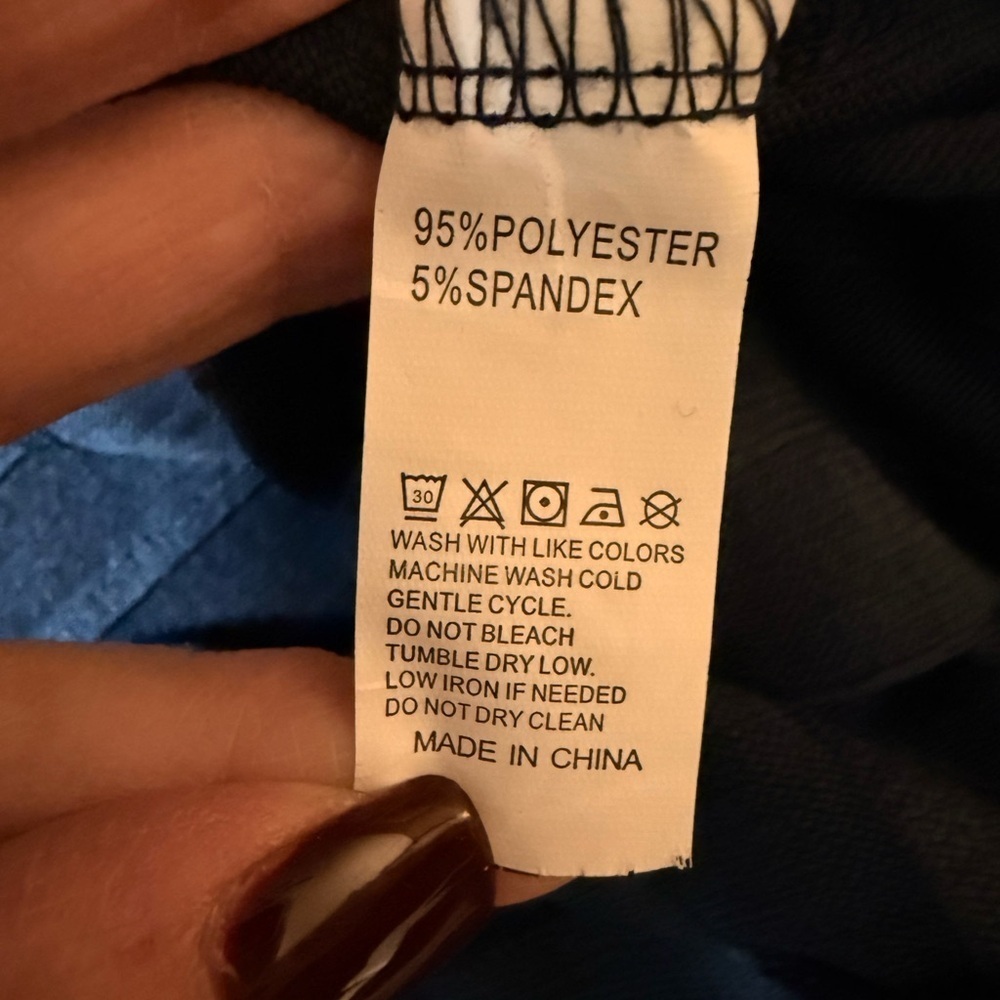 Source Unknown V-Neck Ribbed Sweater - Blue - Picture 4 of 4
